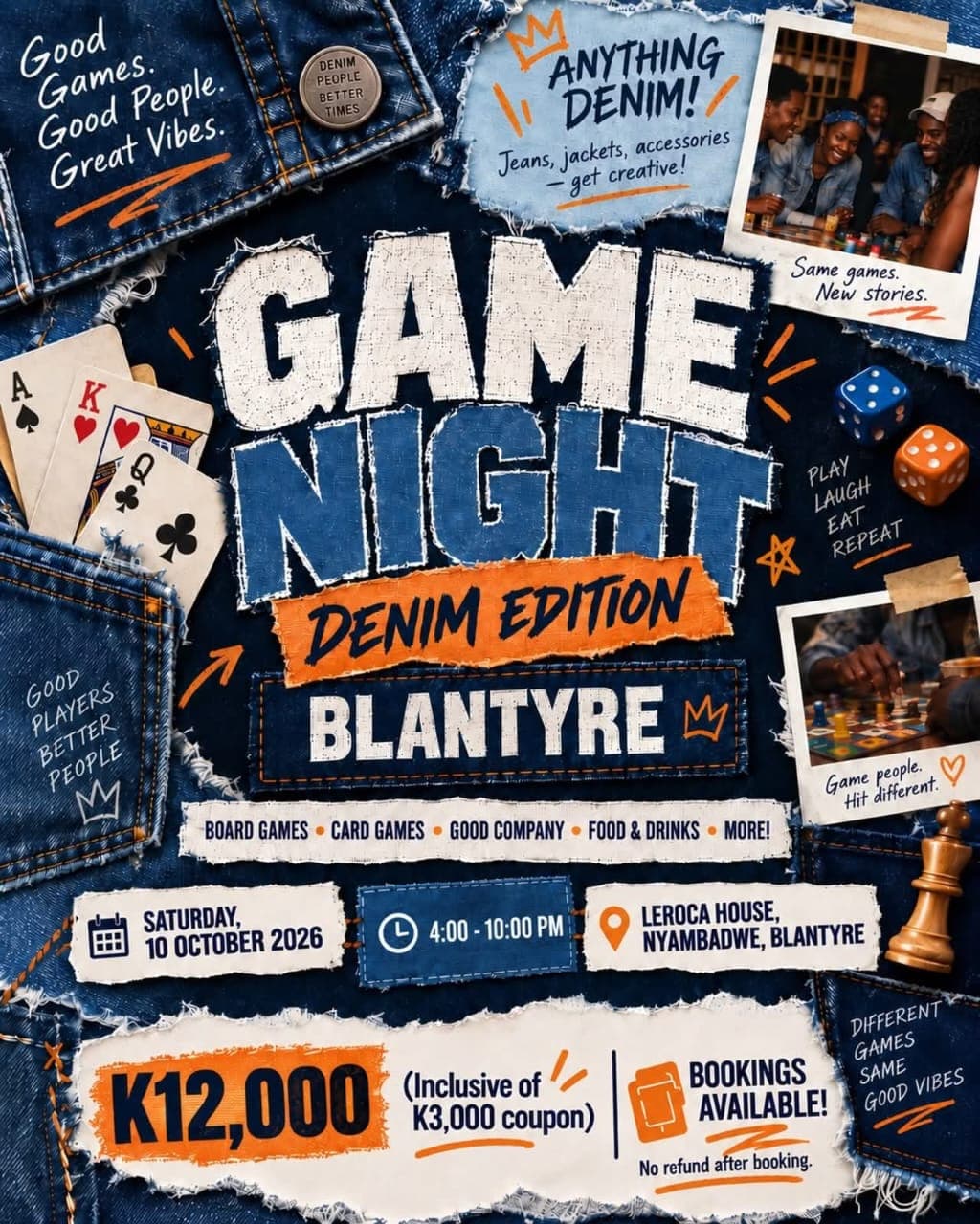 Game Night: Denim Edition Blantyre